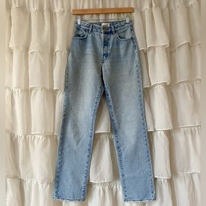 rollas light wash straight leg jeans
